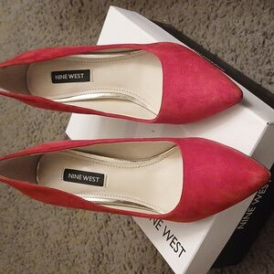 Ninewest Red Suede Pumps